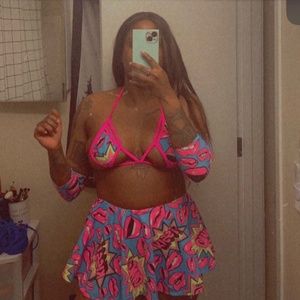 Blue Kiss Lips RaveAfterRave Set
